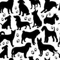 Dog seamless pattern. vector