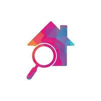 Find home logo design template. Real estate vector logo design. search house logo icon