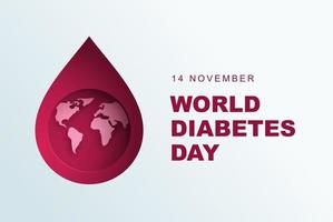 ilustración vectorial del día mundial de la diabetes vector