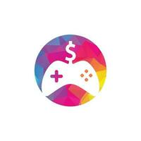 Money Game Logo. joystick money game online Creative logo design vector