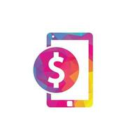 Mobile Pay Logo Template Design. Mobile money logo vector template