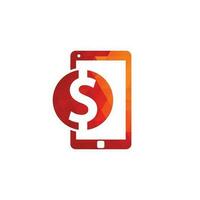 Mobile Pay Logo Template Design. Mobile money logo vector template