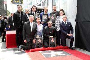 LOS ANGELES, APR 30 - Chamber Officials, Carson Daly, Ellen DeGeneres, NSYNC at the  NSYNC Star Ceremony  on the Hollywood Walk of Fame on April 30, 2018 in Los Angeles, CA photo