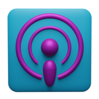 Podcast 3D-Symbol, perfekt zum Hinzufügen von Elementen zu Ihrem Design png