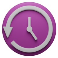 3D history purple icon, Perfect to use as an additional element in your design use png