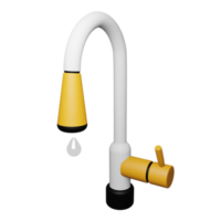 Faucet 3D Icon, suitable for additional elements in your design png