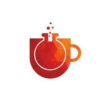 plantilla de diseño de logotipo de laboratorio de café. vector