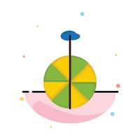 Wheel Cycle Circus Abstract Flat Color Icon Template vector