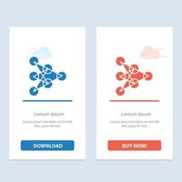 Learning Deep Algorithm Data  Blue and Red Download and Buy Now web Widget Card Template vector