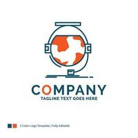 consultation. education. online. e learning. support Logo Design. Blue and Orange Brand Name Design. Place for Tagline. Business Logo template. vector