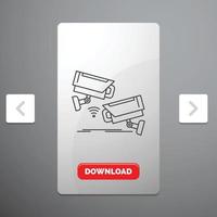 CCTV. Camera. Security. Surveillance. Technology Line Icon vector