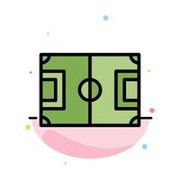 Field Football Game Pitch Soccer Abstract Flat Color Icon Template vector