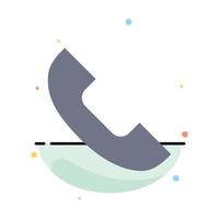 Call Phone Telephone Mobile Abstract Flat Color Icon Template vector