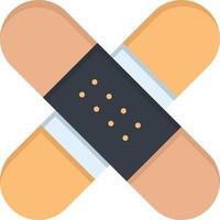 banda de ayuda kit de atención médica cinta médica icono de color plano icono vectorial plantilla de banner vector
