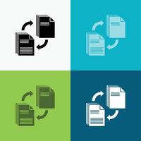 sharing. share. file. document. copying Icon Over Various Background. glyph style design. designed for web and app. Eps 10 vector illustration