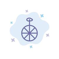 Wheel Cycle Circus Blue Icon on Abstract Cloud Background vector