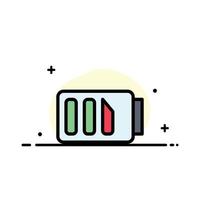 Charge Battery Electricity Simple  Business Flat Line Filled Icon Vector Banner Template