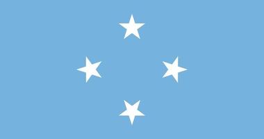 The National flag of  Micronesia vector illustration