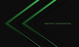 Abstract twin green arrow direction geometric on grey metallic with blank space design modern luxury futuristic background vector