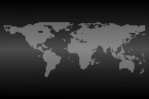 mapa del mundo punteado, puntos redondos del mapa del mundo gráfico de computadora abstracto. ilustración vectorial eps 10. vector