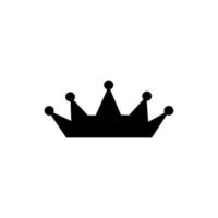 diseño de icono de vector de corona de rey en estilo moderno negro