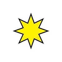 octagonal star icon design in modern style vector