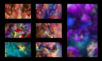 set of watercolor background, abstract colors, stock vector