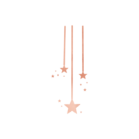 estrelas decorativas metálicas de cobre png