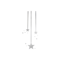 estrelas decorativas de prata png