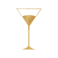 Gold Metallic Wine Glass png