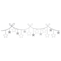 ornamento de estrela metálica prateada png