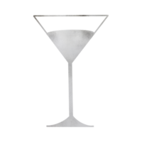 Silver Metallic Wine Glass png