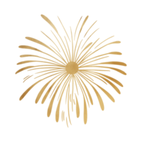 fogo de artifício metálico dourado png