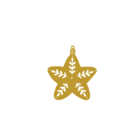 Golden Christmas Star Ornament png
