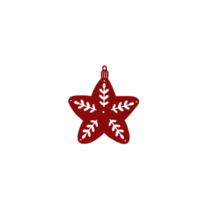 adorno de estrella de navidad roja png