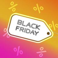 Black friday square post design with gift boxes and multiline lettering vector