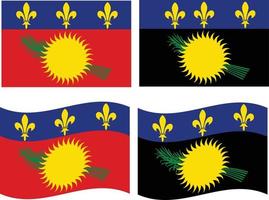 Flag of Guadeloupe. Guadeloupe flag. Guadeloupe waving flag. flat style. vector