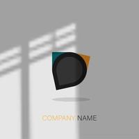 logo icon design shape GPS maps location black color orange elegant trendy for company maps eps 10 vector