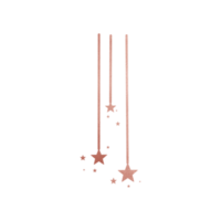 roségoldmetallische Ziersterne png