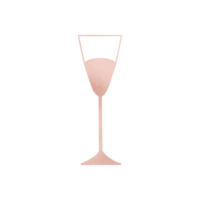 rosa metallisk vin glas png