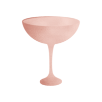 Pink Metallic Wine Glass png