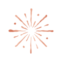 Copper Metallic Firework png