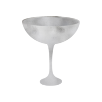 Silver Metallic Wine Glass png