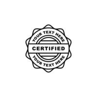 Certified stamp seal icon vector illustration