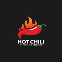 Hot chili logo vector. Red chili logo vector