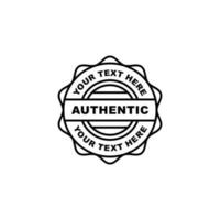 Authentic stamp seal icon vector illustration