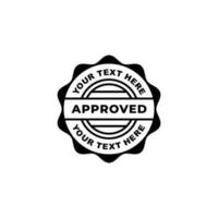 Approved stamp seal icon vector illustration