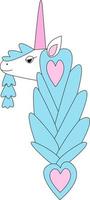 Unicorn is a mythical animal without a background vector
