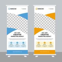 Roll up Banner Design Vector Template