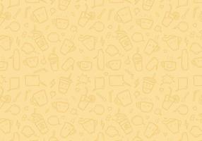 hand drawn doodle of cute mug and cup drink background pattern vector